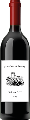 photo bouteille avec étiquette