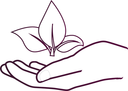 icone fleur main